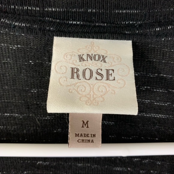 Knox Rose Black Striped Sharkbite Tunic - Picture 7 of 9